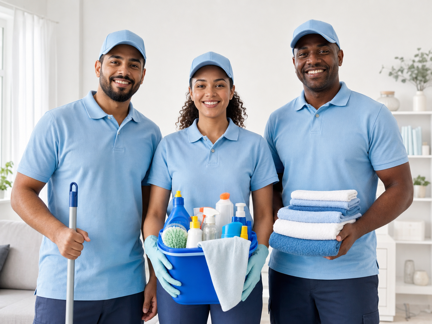 Equipe profissional da SOS Limpeza